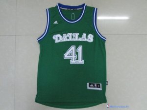 Maillot NBA Pas Cher Dallas Mavericks Dirk Nowitzki 41 Vert