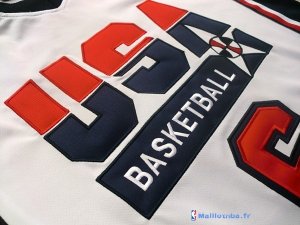 Maillot NBA Pas Cher USA 1992 James 6 Blanc