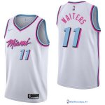 Maillot NBA Pas Cher Miami Heat Dion Waiters 11 Nike Blanc Ville 2017/18