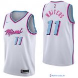 Maillot NBA Pas Cher Miami Heat Dion Waiters 11 Nike Blanc Ville 2017/18