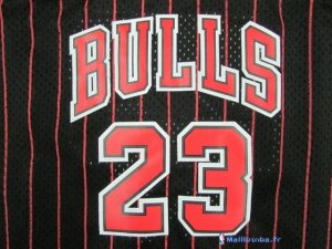 Maillot NBA Pas Cher Chicago Bulls Junior Michael Jordan 23 Noir Bande