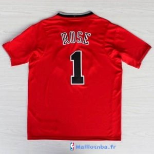 Maillot NBA Pas Cher Noël Rouge Chicago Bulls Rose 1