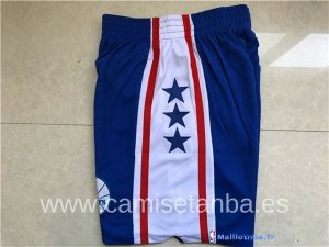Pantalon NBA Pas Cher Philadelphia Sixers Bleu Blanc