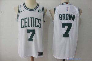 Maillot NBA Pas Cher Boston Celtics Jaylen Brown 7 Blanc 2017/18