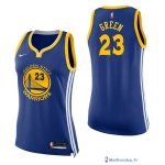 Maillot NBA Pas Cher Golden State Warriors Femme Draymond Green 23 Bleu Icon 2017/18