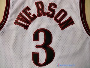 Maillot NBA Pas Cher Philadelphia Sixers Allen Iverson 3 Retro Blanc