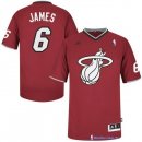 Maillot NBA Pas Cher Noël Miami Heat James 6 Rouge