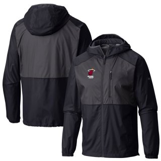 Miami Heat Columbia Black Flash Forward Full-Zip Windbreaker Jacket