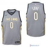 Maillot NBA Pas Cher Cleveland Cavaliers Junior Kevin Love 0 Nike Gris Ville 2017/18