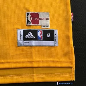 Maillot NBA Pas Cher Golden State Warriors Stephen Curry 30 Retro City Jaune