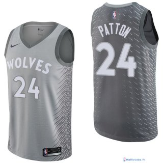 Maillot NBA Pas Cher Minnesota Timberwolves Justin Patton 24 Nike Gris Ville 2017/18