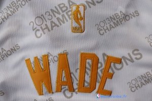 Maillot NBA Pas Cher Miami Heat Dwyane Wade 3 Blanc Or