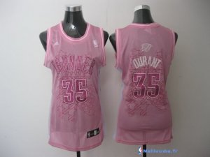 Maillot NBA Pas Cher Oklahoma City Thunder Femme Kevin Durant 35 Rose