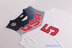 Maillot NBA Pas Cher USA 2014 Durant 5 Blanc