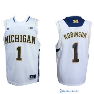 Maillot NCAA Pas Cher Michigan III Glenn Robinson 1 Blanc