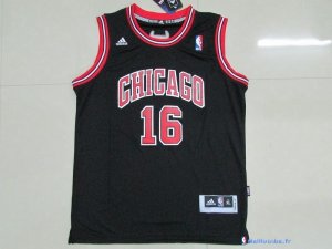 Maillot NBA Pas Cher Chicago Bulls Junior Pau Gasol 16 Noir