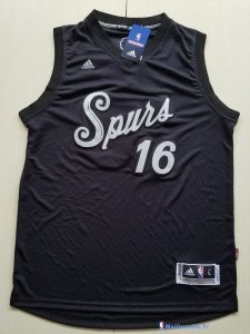 Maillot NBA Pas Cher Noël San Antonio Spurs Pau Gasol 16 Noir