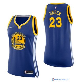 Maillot NBA Pas Cher Golden State Warriors Femme Draymond Green 23 Bleu Icon 2017/18