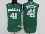 Maillot NBA Pas Cher Dallas Mavericks Dirk Nowitzki 41 Vert