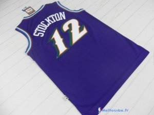 Maillot NBA Pas Cher Utah Jazz John Stockton 12 Pourpre