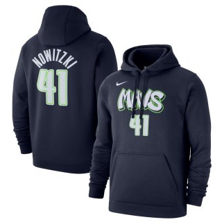 Dallas Mavericks Dirk Nowitzki Nike Navy 2019/20 City Edition Name & Number Pullover Hoodie