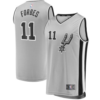 San Antonio Spurs Bryn Forbes Fanatics Branded Silver Fast Break Replica Player Jersey - Statement Edition