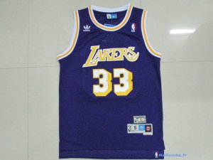 Maillot NBA Pas Cher Los Angeles Lakers Kareem Abdul Jabbar 33 Pourpre