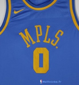 Maillot NBA Pas Cher Los Angeles Lakers Kyle Kuzma 0 Retro Bleu 2017/18