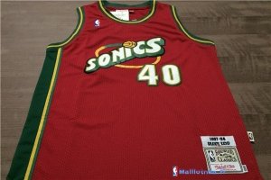 Maillot NBA Pas Cher Seattle Supersonics Shawn Kemp 40 Retro Rouge