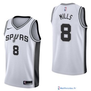 Maillot NBA Pas Cher San Antonio Spurs Patty Mills 8 Blanc Association 2017/18