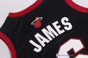 Maillot NBA Pas Cher Miami Heat Femme LeBron James 6 Noir