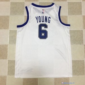 Maillot NBA Pas Cher Golden State Warriors Nick Young 6 Nike Retro Blanc 2017/18