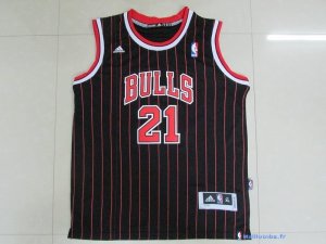 Maillot NBA Pas Cher Chicago Bulls Junior Jimmy Butler 21 Noir Bande