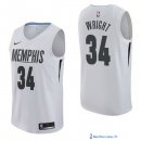 Maillot NBA Pas Cher Memphis Grizzlies Brandan Wright 34 Nike Blanc Ville 2017/18