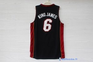 Maillot NBA Pas Cher Miami Heat King James 6 Noir