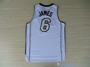 Maillot NBA Pas Cher Miami Heat LeBron James 6 Blanc