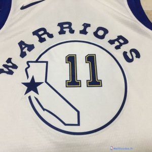 Maillot NBA Pas Cher Golden State Warriors Klay Thompson 11 Nike Retro Blanc 2017/18