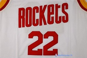 Maillot NBA Pas Cher Houston Rockets Clyde Drexler 22 Retro Blanc