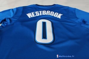 Maillot NBA Pas Cher Noël Oklahoma City Thunder Westbrook 0 Bleu 01
