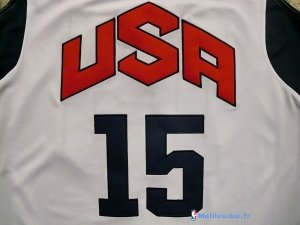Maillot NBA Pas Cher USA 2012 Anthony 15 Blanc