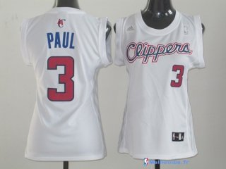 Maillot NBA Pas Cher Los Angeles Clippers Femme Chris Paul 3 Blanc