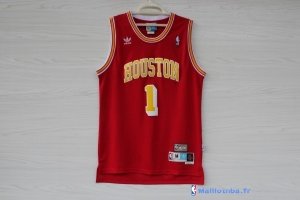 Maillot NBA Pas Cher Houston Rockets Tracy McGrady 1 Retro Rouge Or