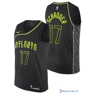 Maillot NBA Pas Cher Atlanta Hawks Dennis Schroder 17 Nike Noir Ville 2017/18