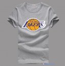 T-Shirt NBA Pas Cher Los Angeles Lakers Gris 3