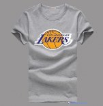 T-Shirt NBA Pas Cher Los Angeles Lakers Gris 3