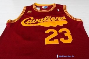 Maillot NBA Pas Cher Cleveland Cavaliers LeBron James 23 Retro Rouge