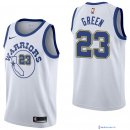 Maillot NBA Pas Cher Golden State Warriors Draymond Green 23 Nike Retro Blanc 2017/18