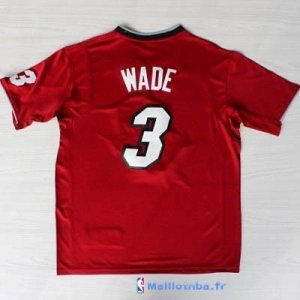 Maillot NBA Pas Cher Noël Miami Heat Rouge Wade 3