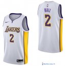 Maillot NBA Pas Cher Los Angeles Lakers Lonzo Ball 2 Blanc Association 2017/18