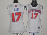 Maillot NBA Pas Cher New York Knicks Femme Jeremy Lin 17 Blanc